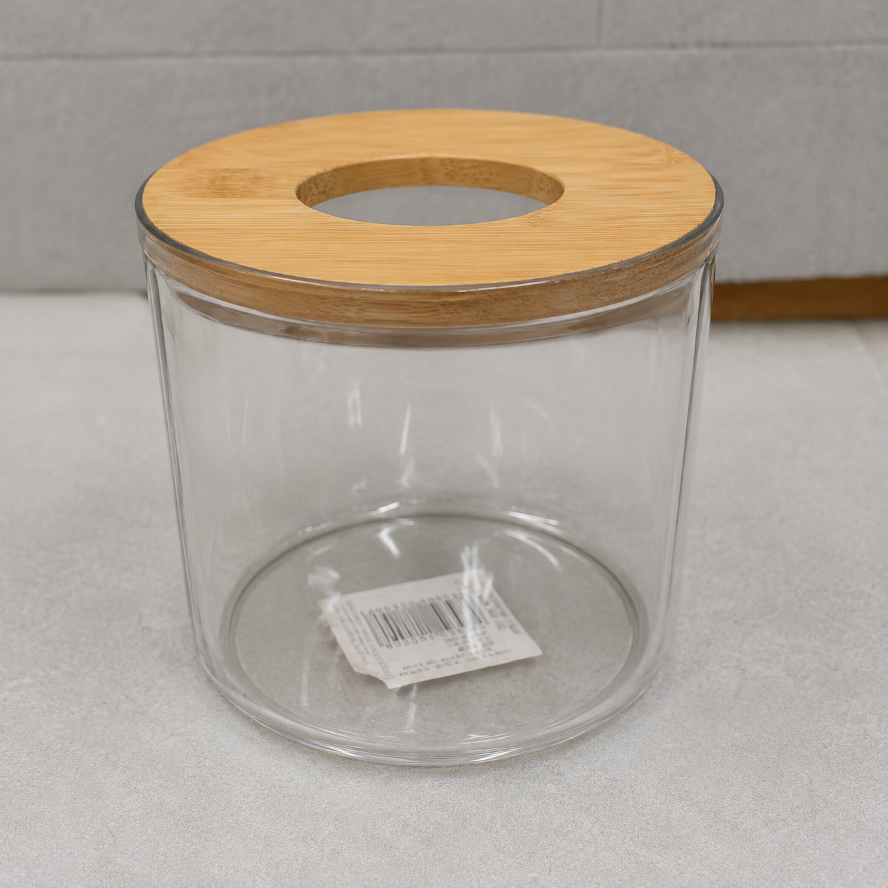 Transparent Tissue Box Holder with Bamboo Lid (YM1329)