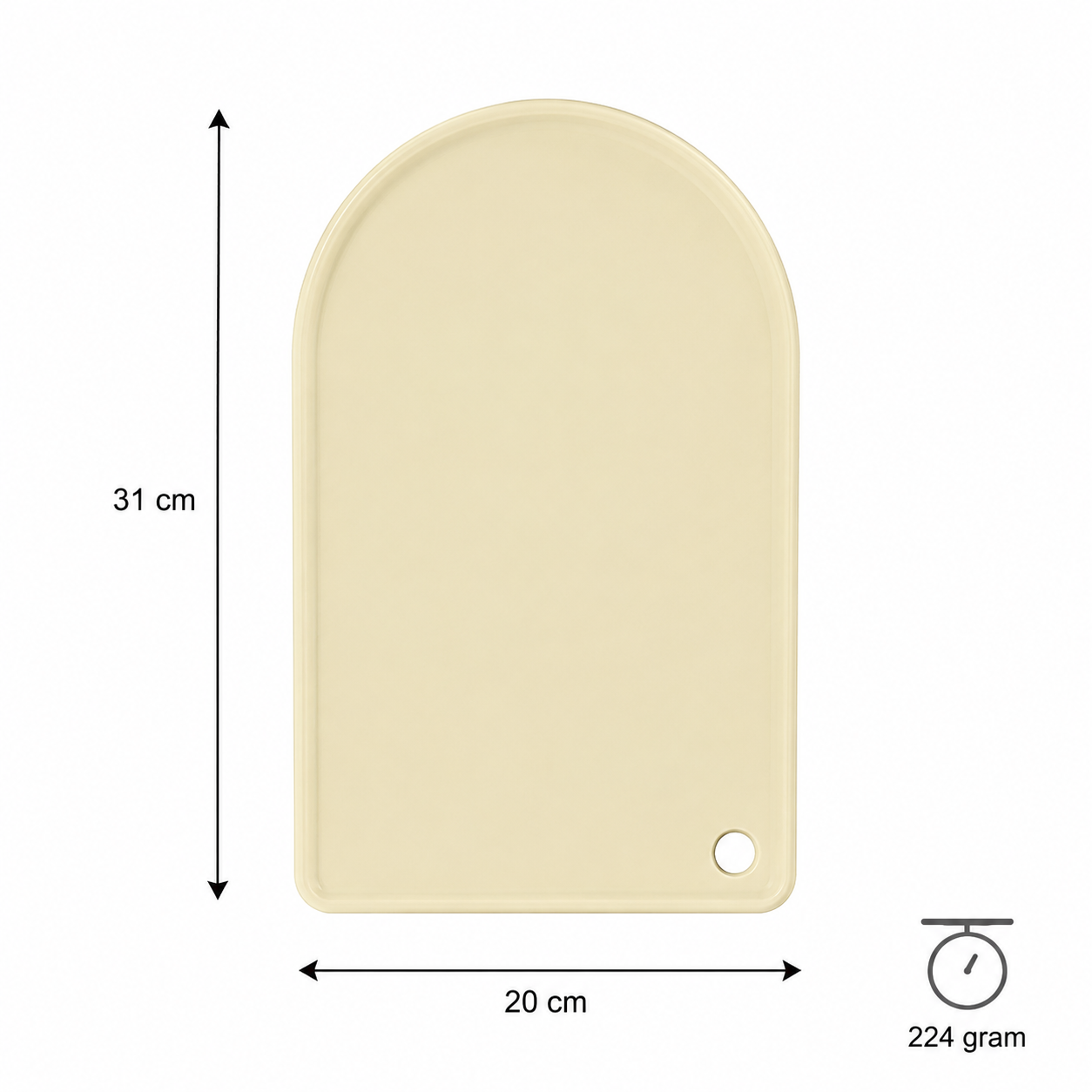 Plastic Chopping Board Yellow (YM1278)