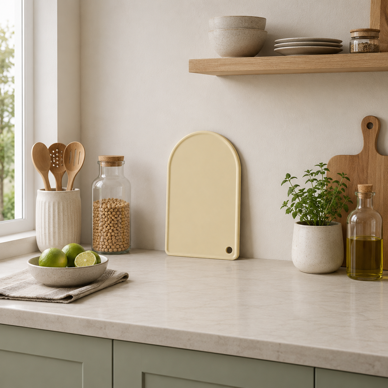 Plastic Chopping Board Yellow (YM1278)