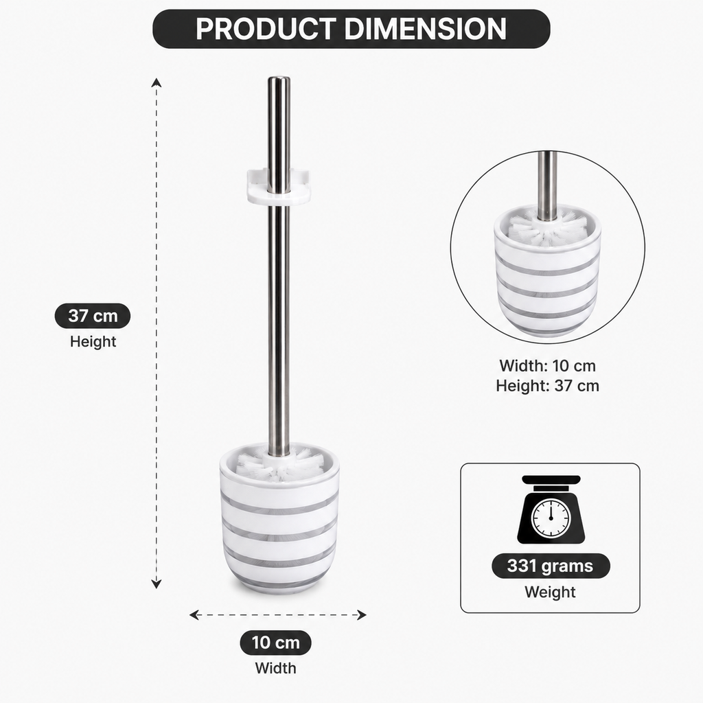 Premium Toilet Brush with Holder (YM2535)