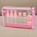 Pink Transparent Travel Toiletry Bag Organizer Set (YM962)