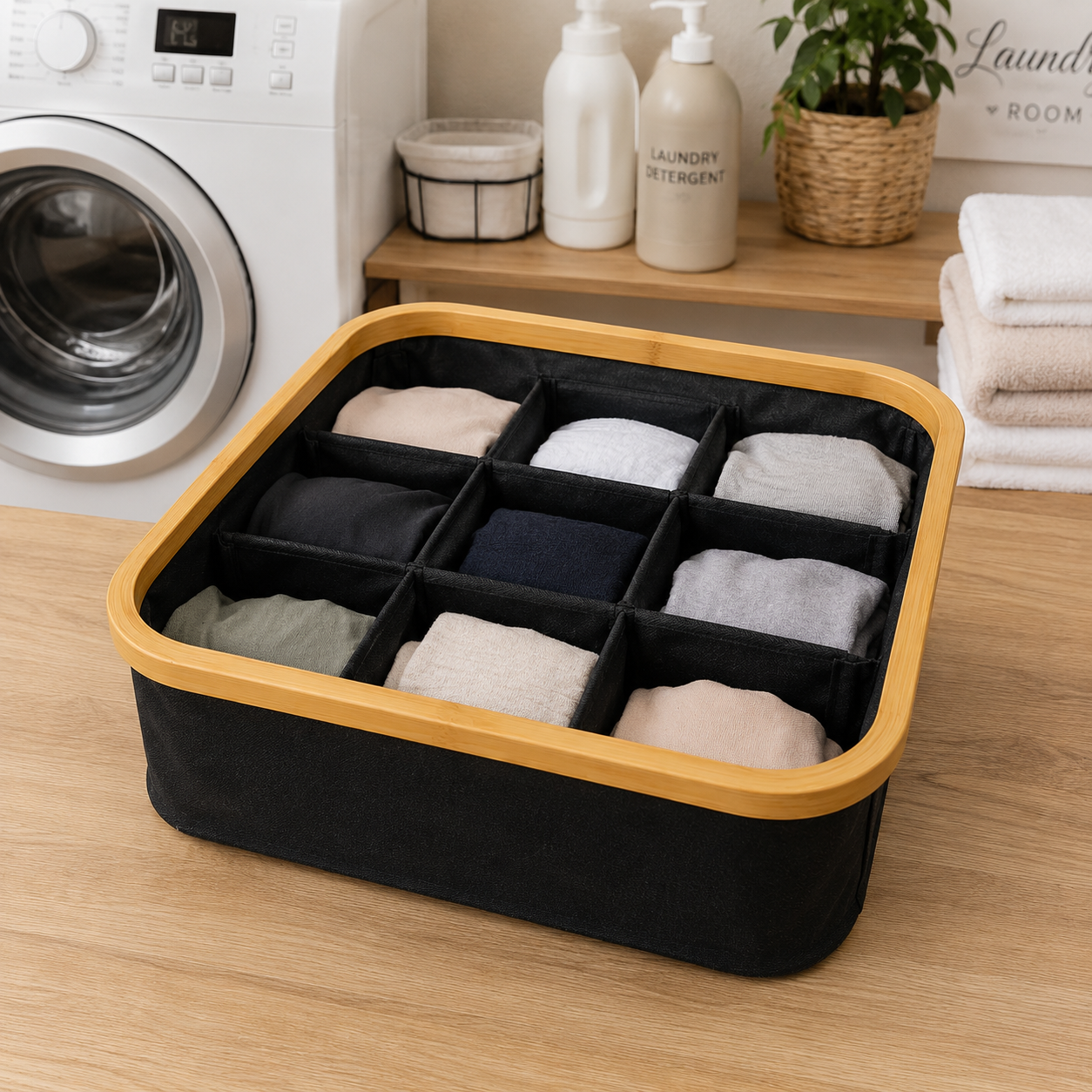 Fabric Clothing Storage Organizer with Compartments (YM449)