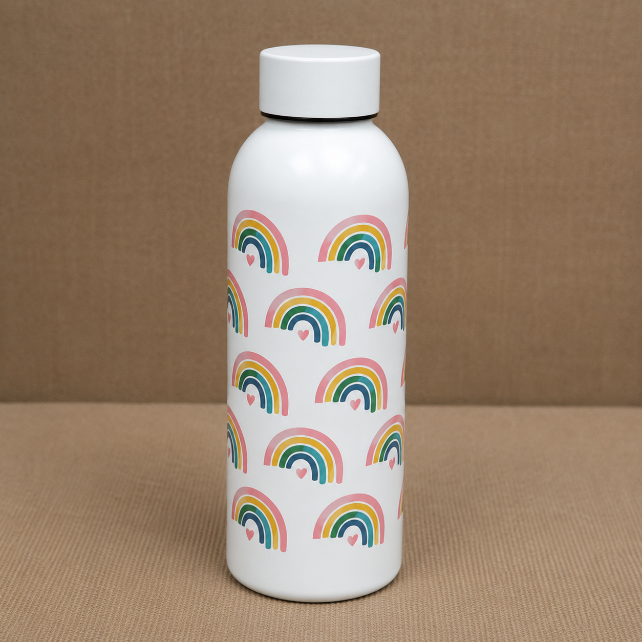 White Stainless Steel Vacuum Insulated Bottle (YM2204)