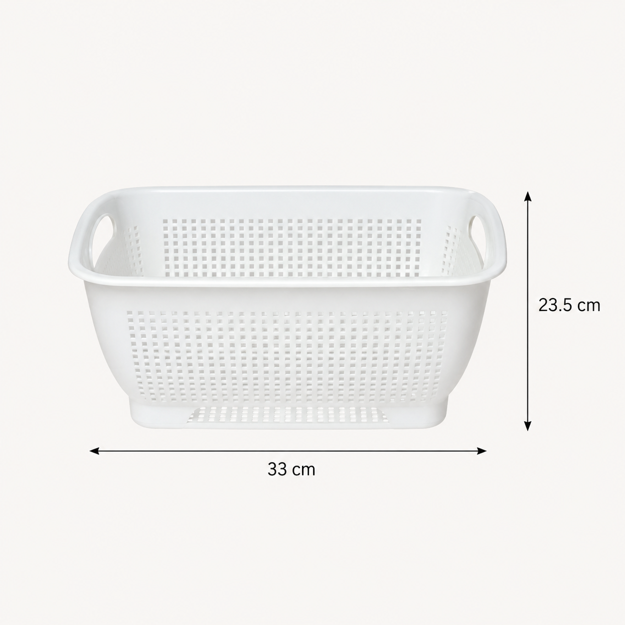 Large White Plastic Colander Basket with Handles (YM329)