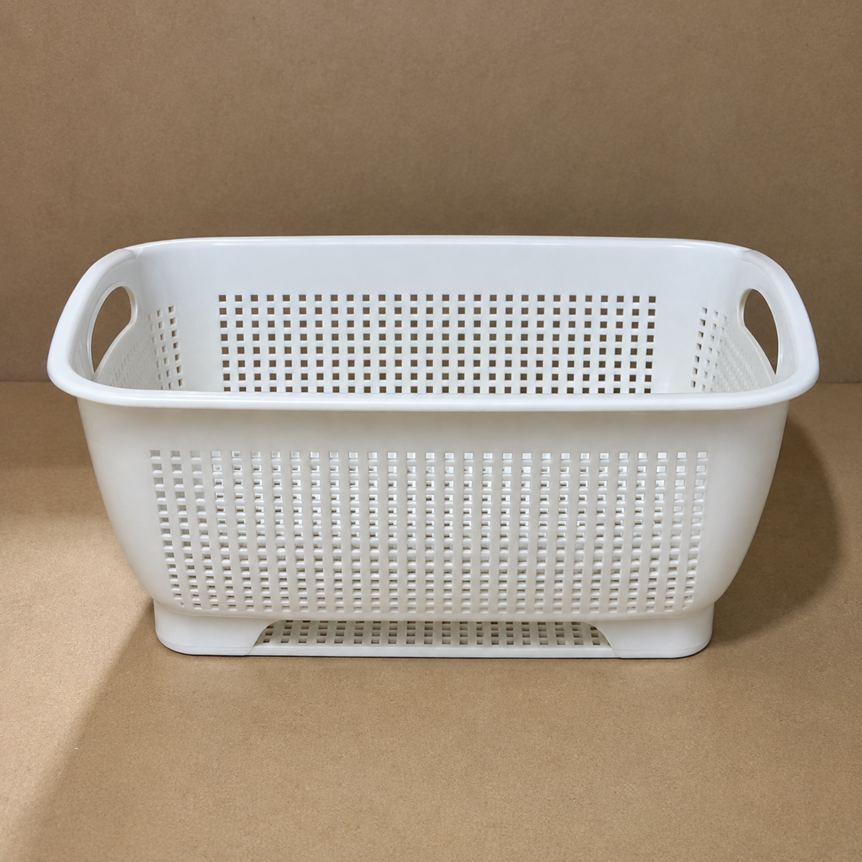 Large White Plastic Colander Basket with Handles (YM329)