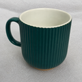 Green Ribbed Ceramic Mug (YM455)