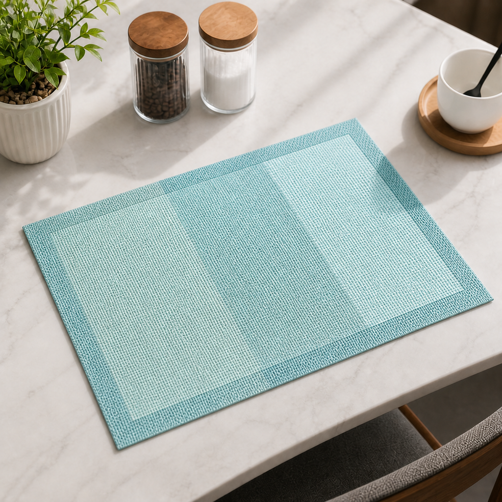 Blue Textured Table Mat Set (YM710)