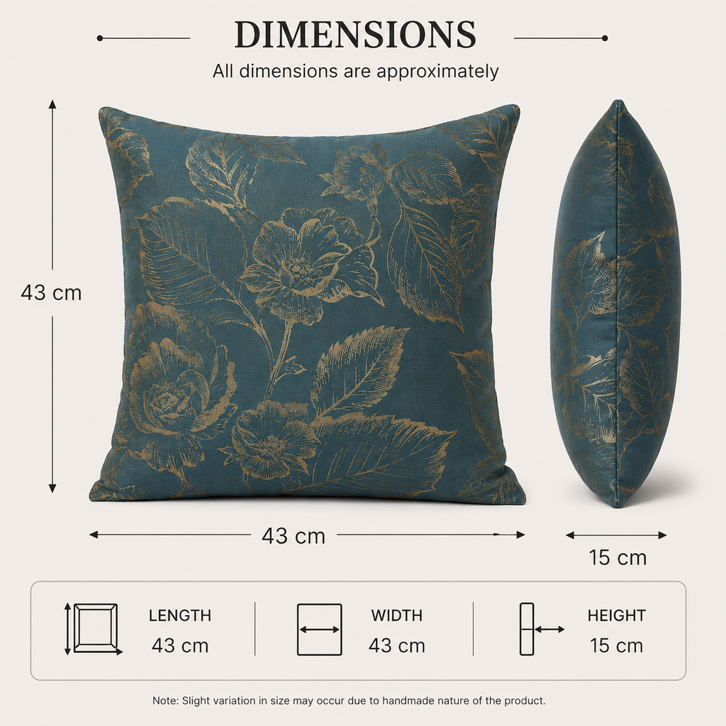Blue Floral Cushion Pillow (YM1942)