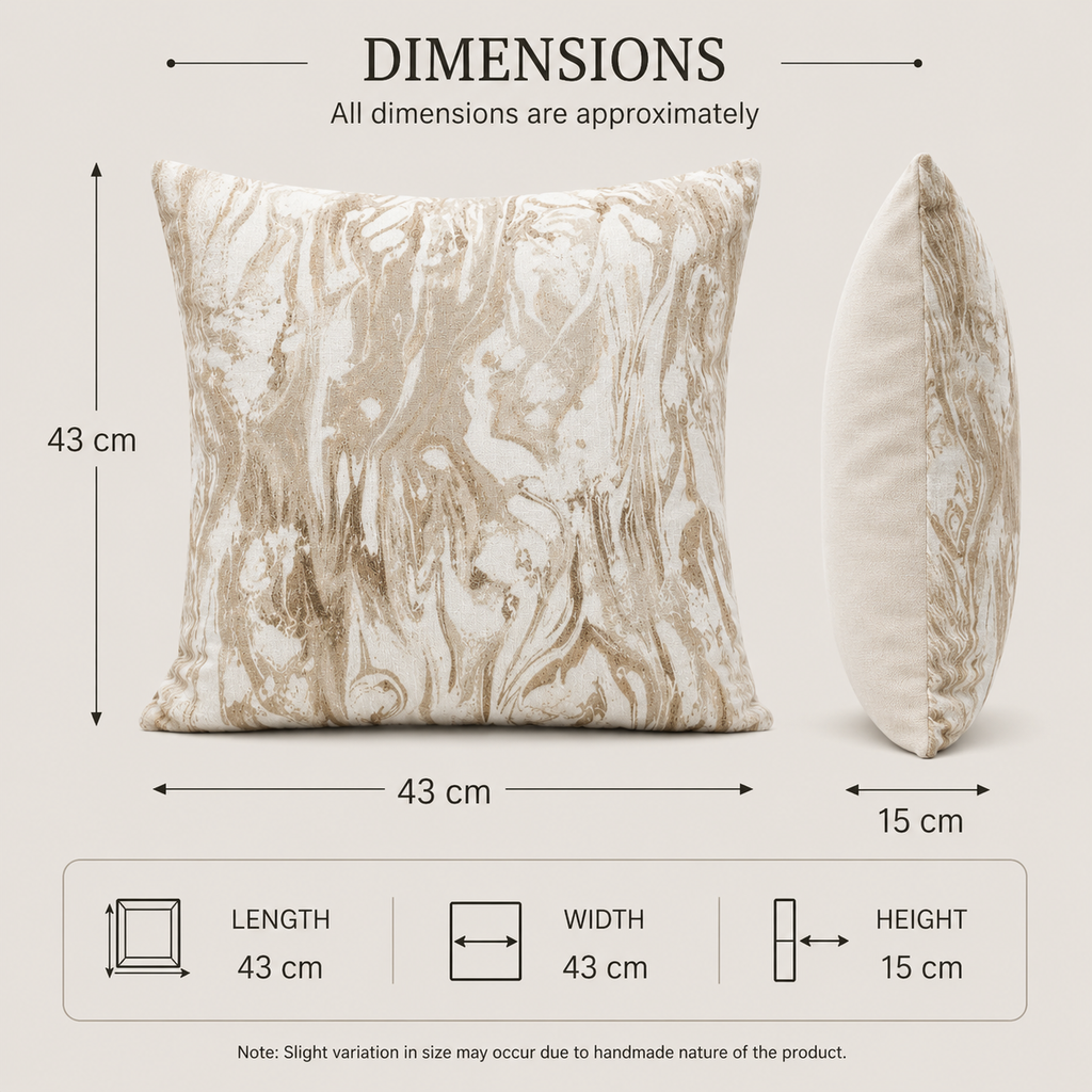 Cream Marble Cushion Pillow (YM1939)