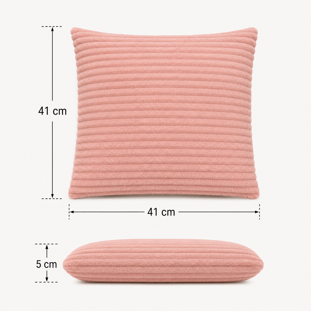 Corduroy Square Throw Pillow - Pink (YM1866)