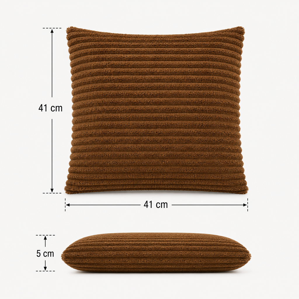 Corduroy Square Throw Pillow - Brown (YM1866)