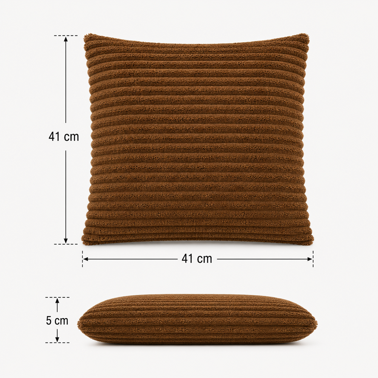 Corduroy Square Throw Pillow - Brown (YM1866)