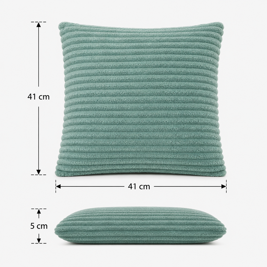 Corduroy Square Throw Pillow - Light Green (YM1866)