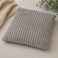 Corduroy Square Throw Pillow - Light Grey (YM1866)