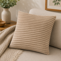 Corduroy Square Throw Pillow - Cream (YM1866)