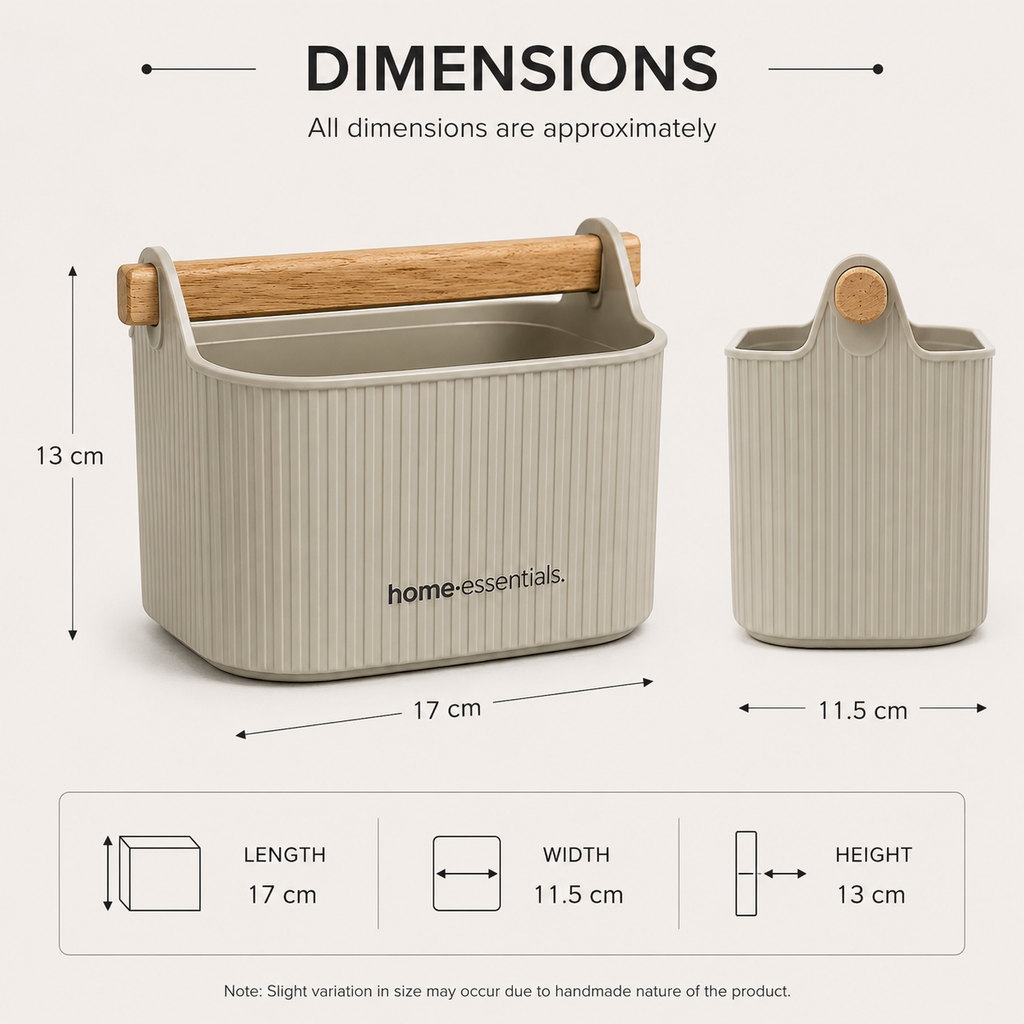Beige Bathroom Storage Basket (YM2104)
