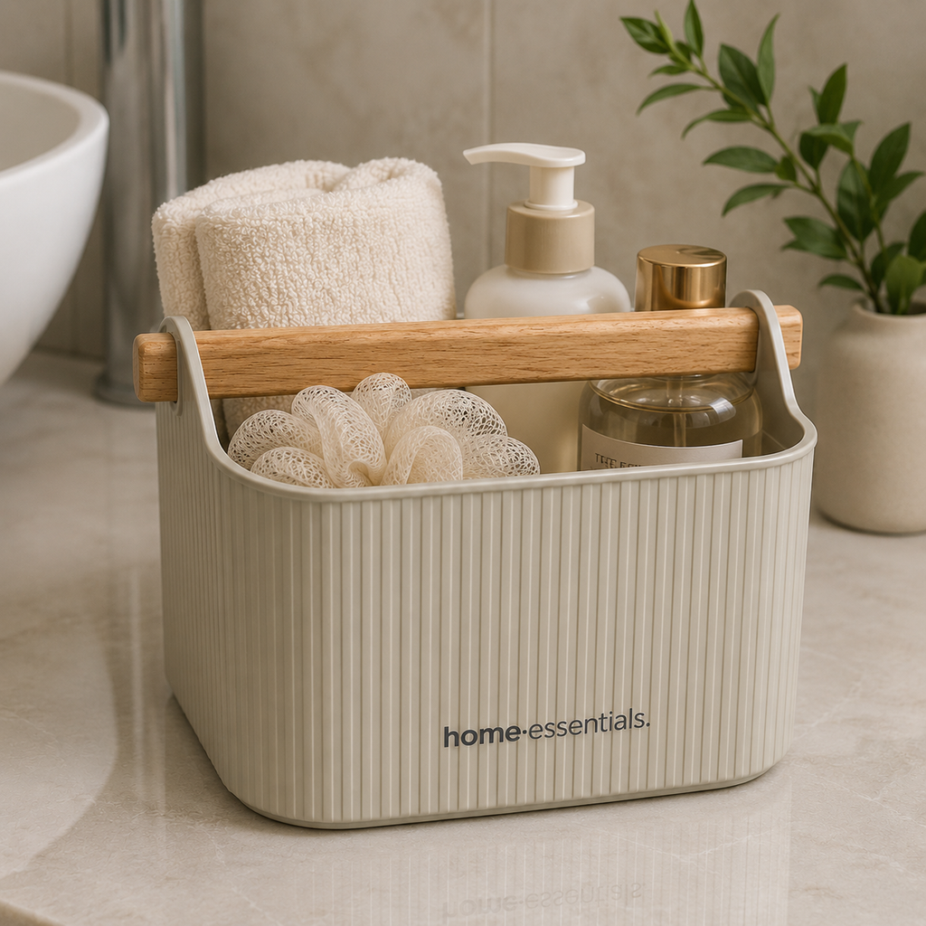 Beige Bathroom Storage Basket (YM2104)