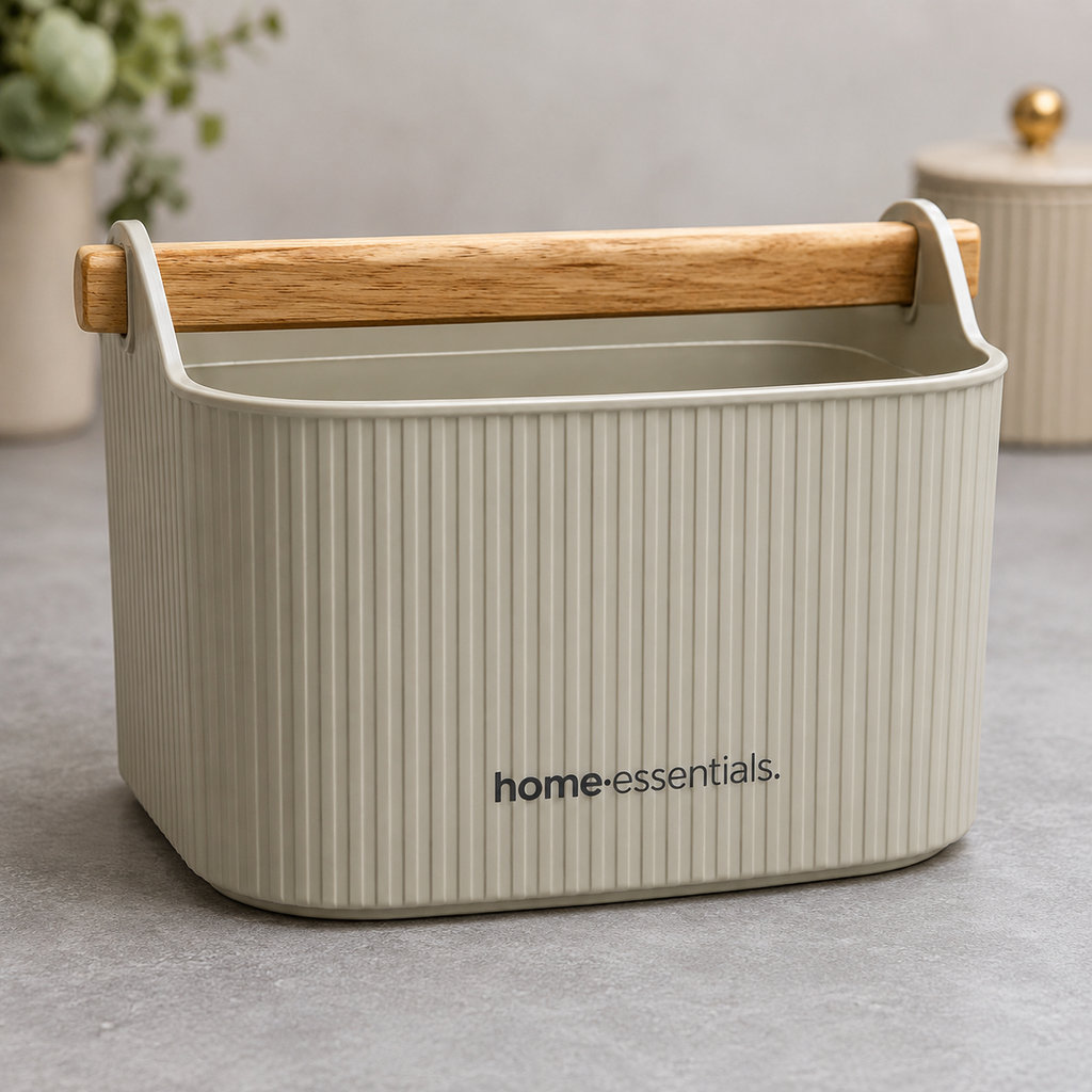Beige Bathroom Storage Basket (YM2104)