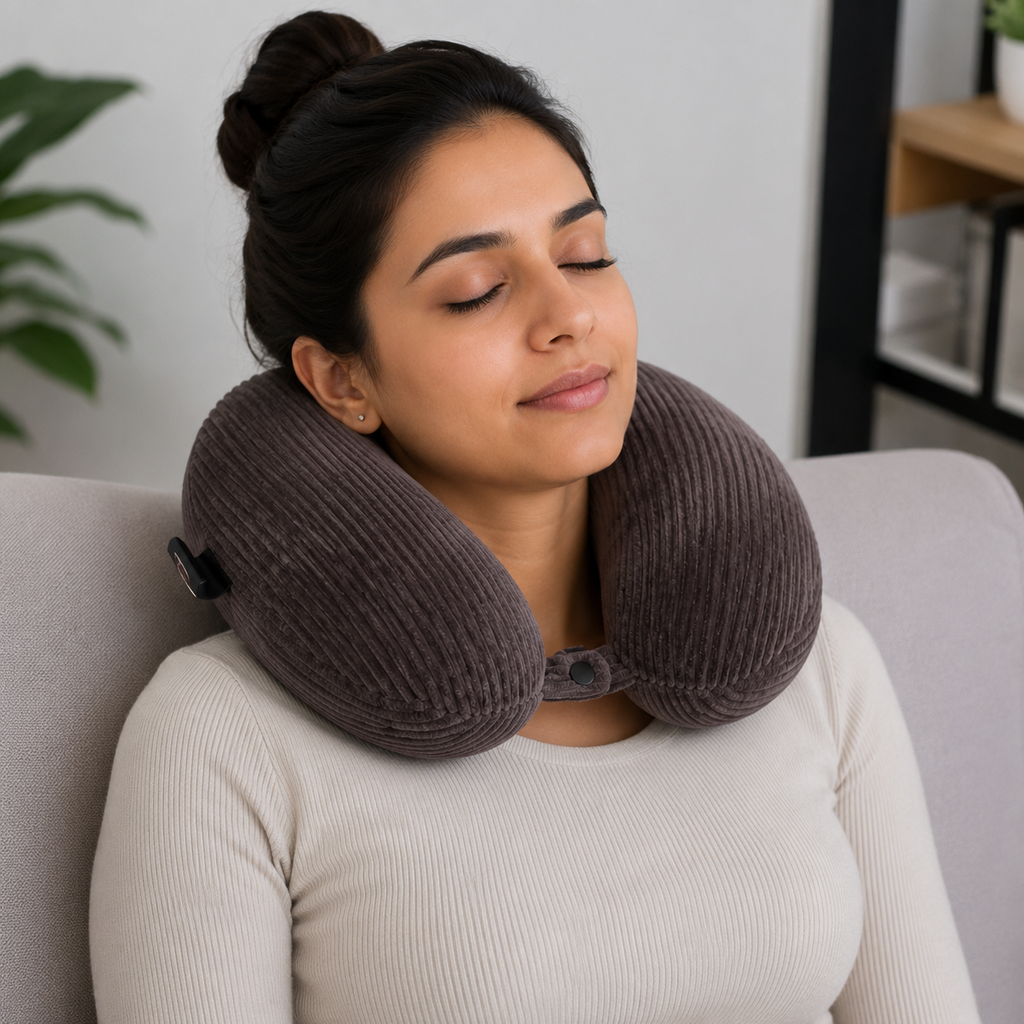 Grey Premium Travel Neck Pillow (YM1860)