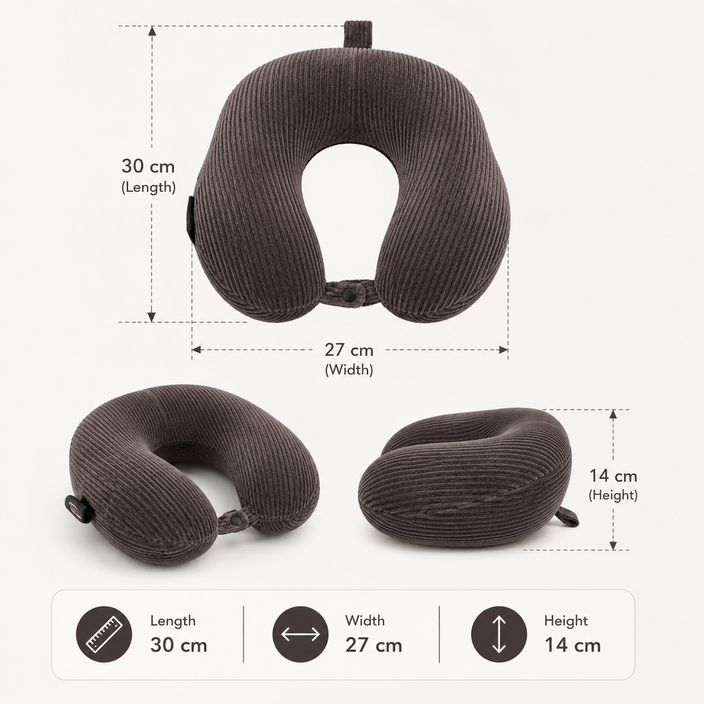 Grey Premium Travel Neck Pillow (YM1860)