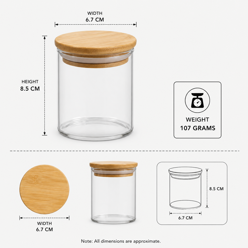 Glass Storage Container with Bamboo Lid (YM1708)