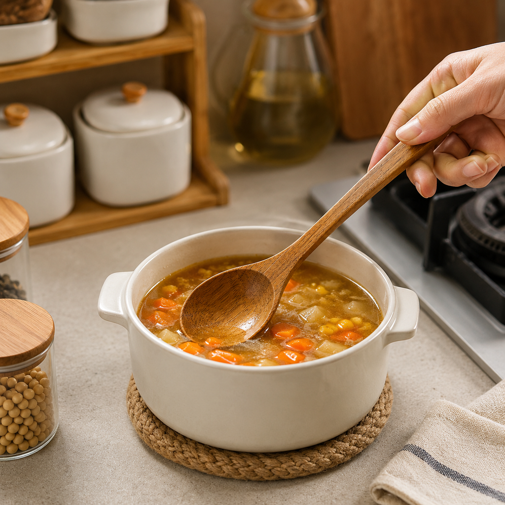 Wooden Kitchen Spatula Spoon (YM1660)
