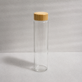Tall Glass Bottle with Bamboo Lid (YM2165)