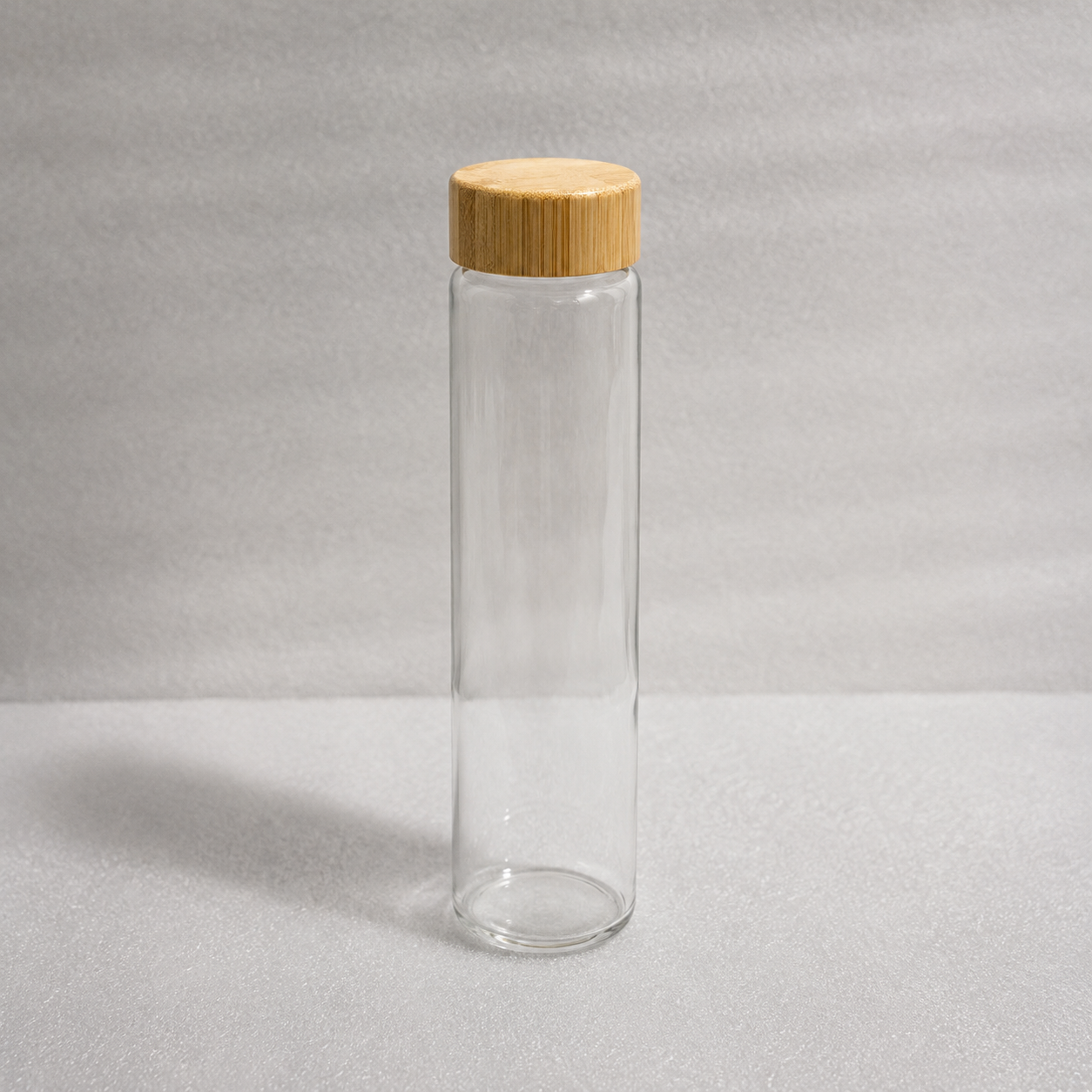 Tall Glass Bottle with Bamboo Lid (YM2165)