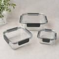 3-Piece Borosilicate Food Storage Containers Set (YM2722)