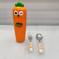 Cute Orange Cartoon Cutlery Set with Storage Case (YM2163)