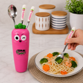 Cute Cartoon Cutlery Set with Storage Case (YM2163)