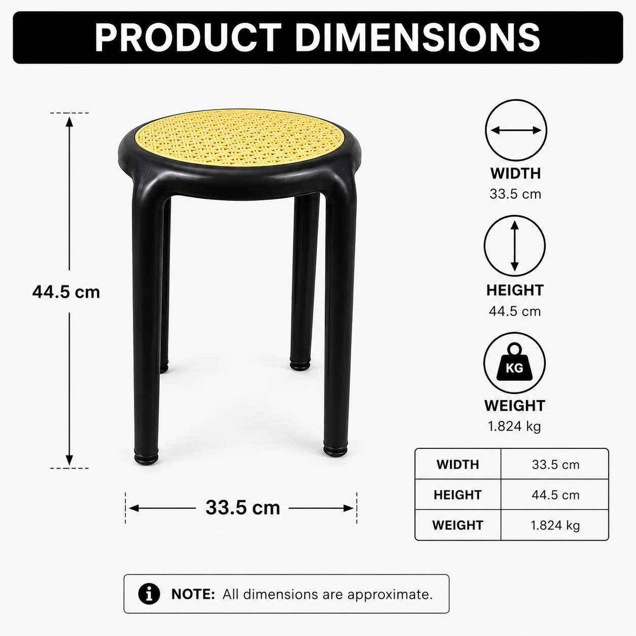 Premium Plastic Stool (YM2180)