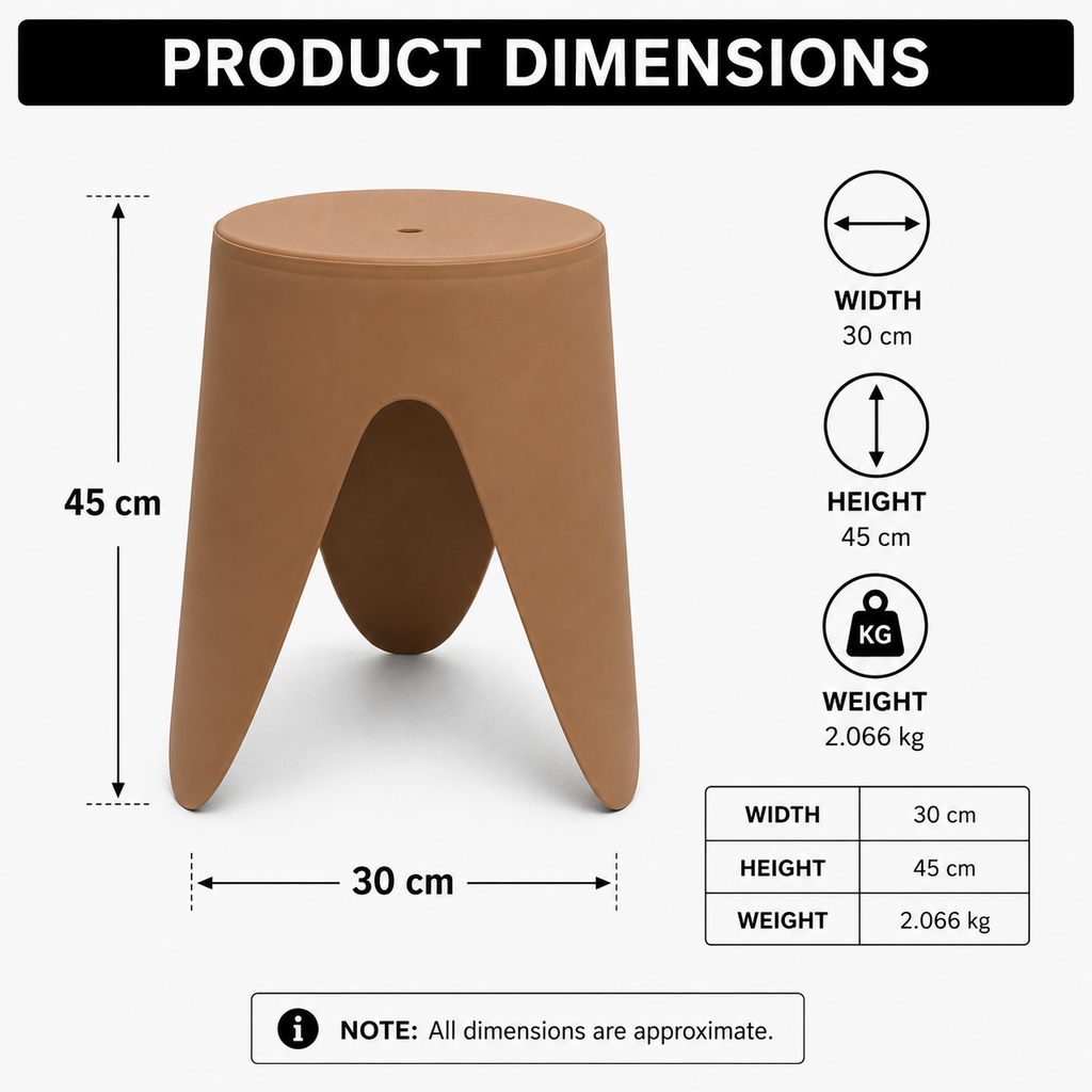 Brown Plastic Stool (YM2186)
