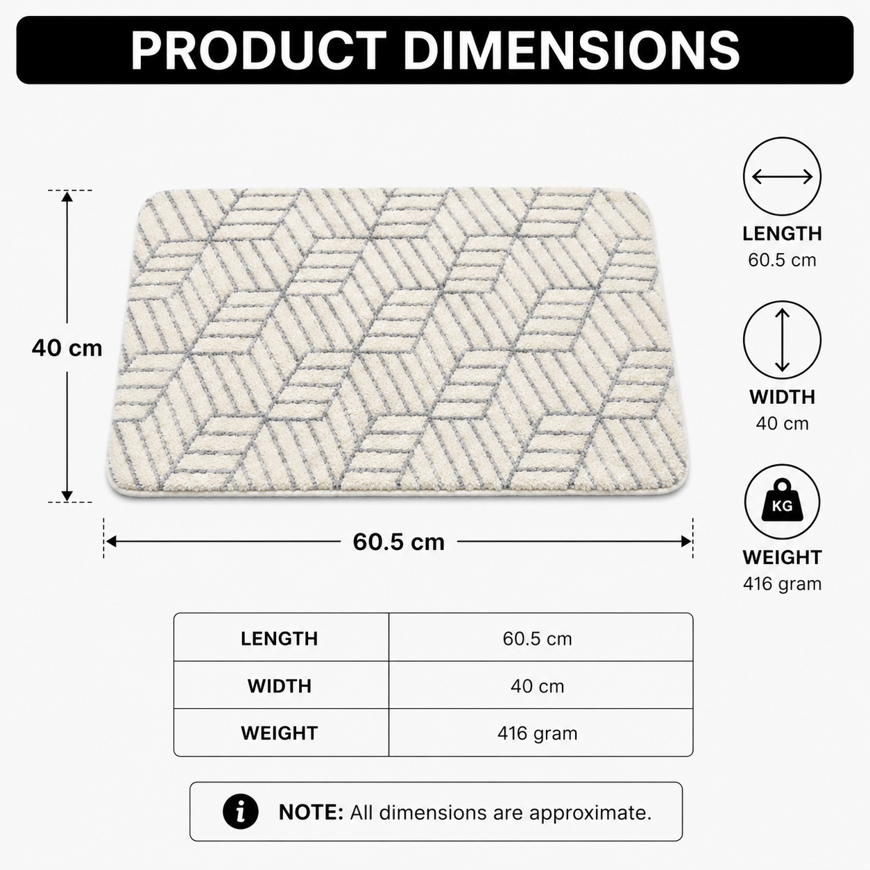 Modern Geometric Floor Mat (YM219)