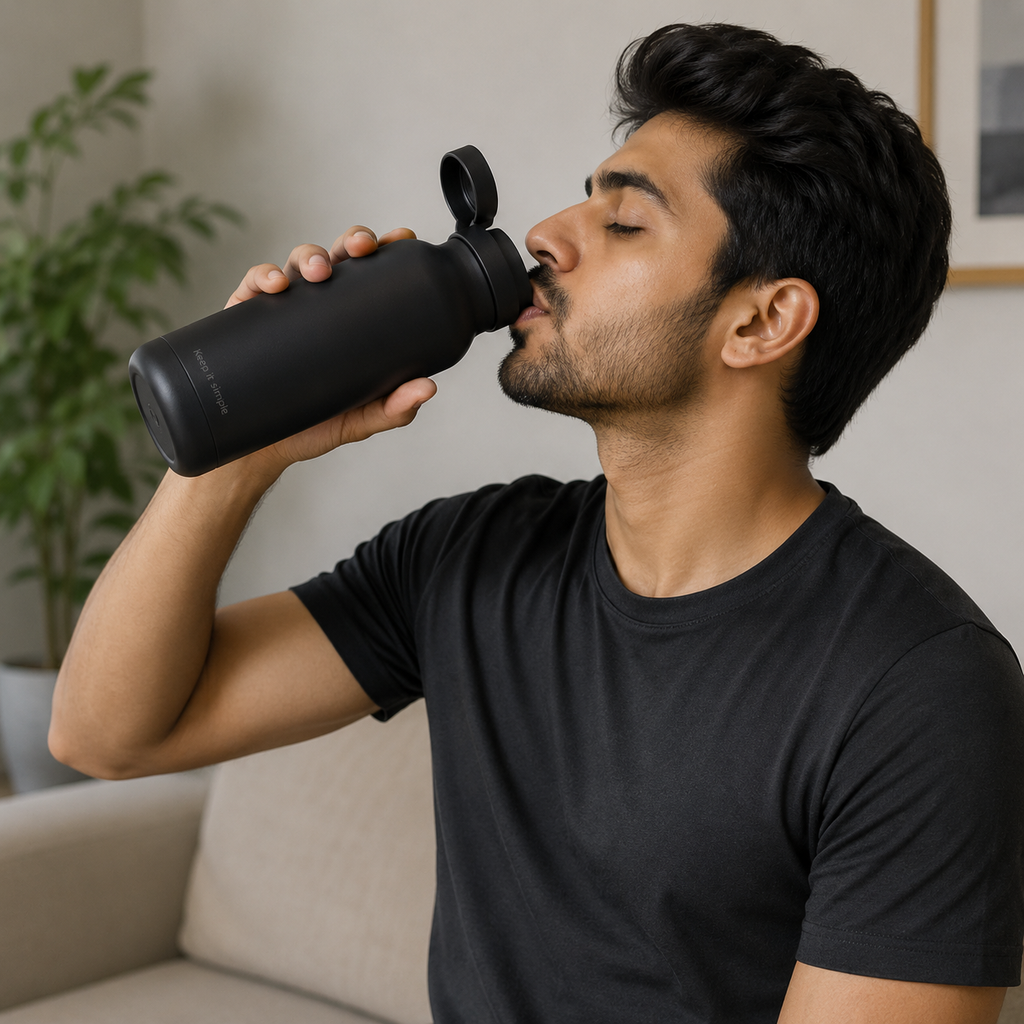 Black Stainless Steel Water Bottle (YM2203)