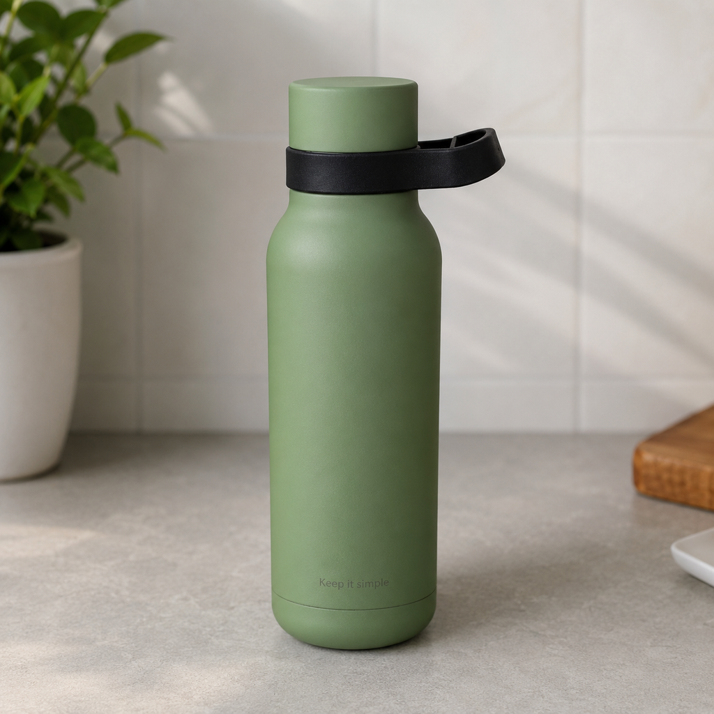 Green Stainless Steel Water Bottle (YM2203)