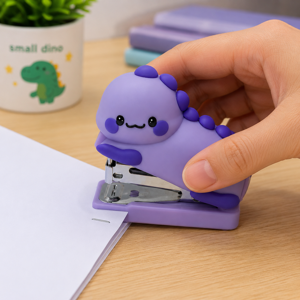 Purple Dinosaur Mini Stapler (YM877)