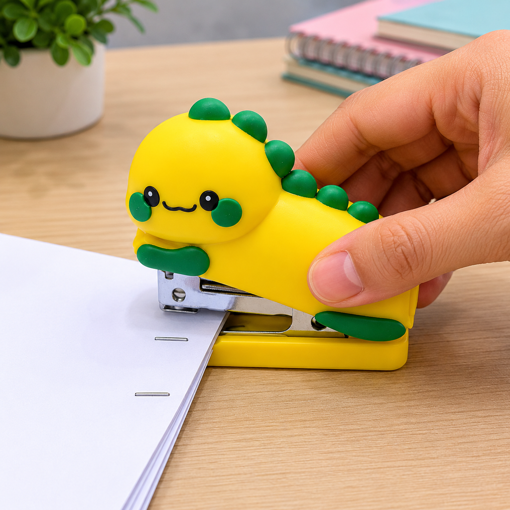 Yellow Dinosaur Mini Stapler (YM877)