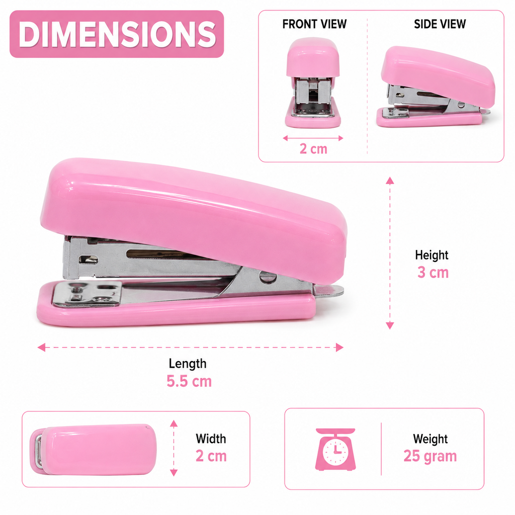 Pink Mini Stapler (YM876)