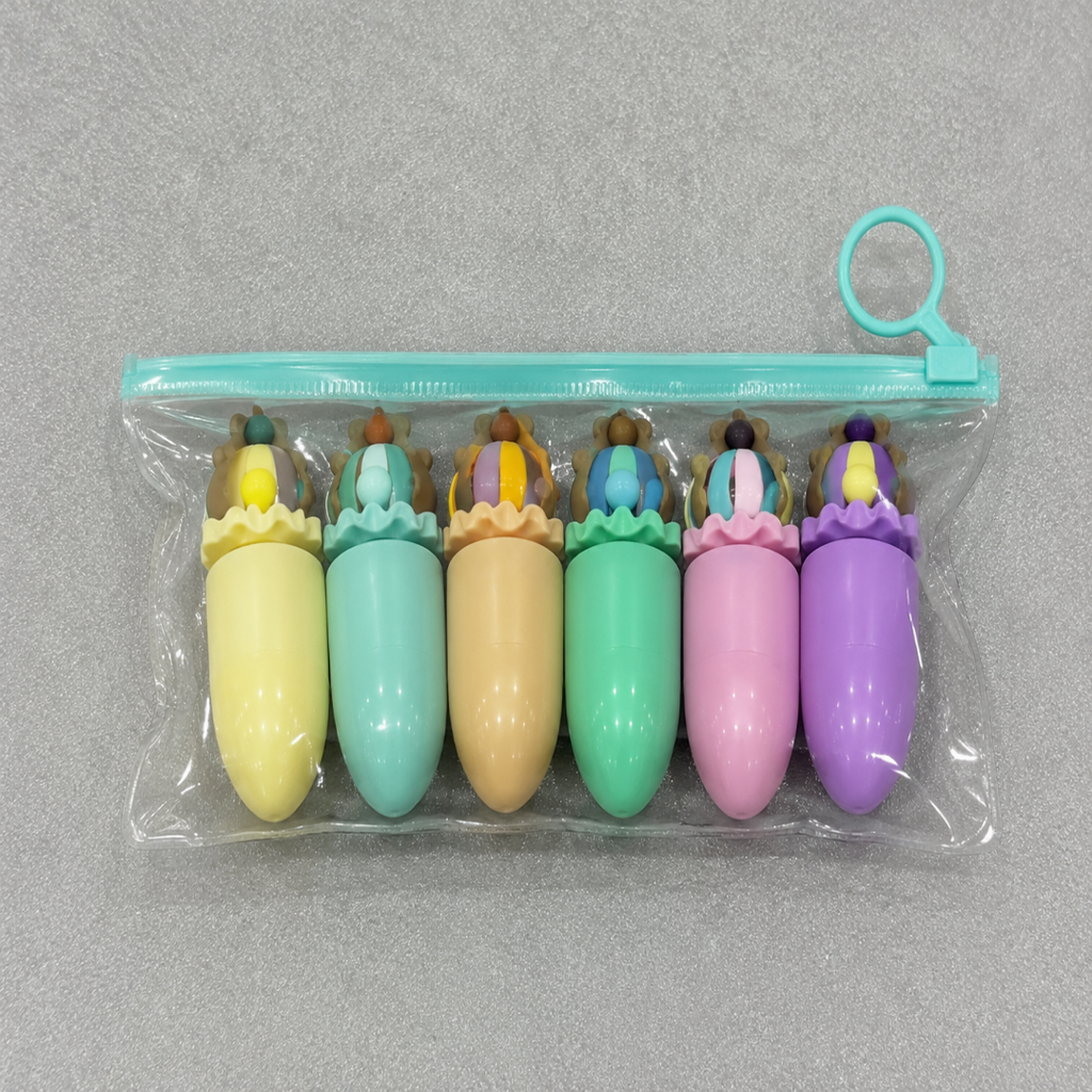 6-Piece Bear Theme Highlighter Set (YM831)