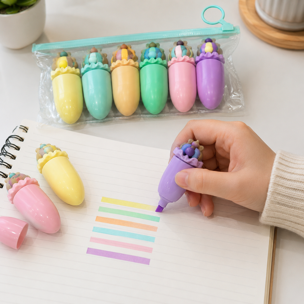 6-Piece Bear Theme Highlighter Set (YM831)