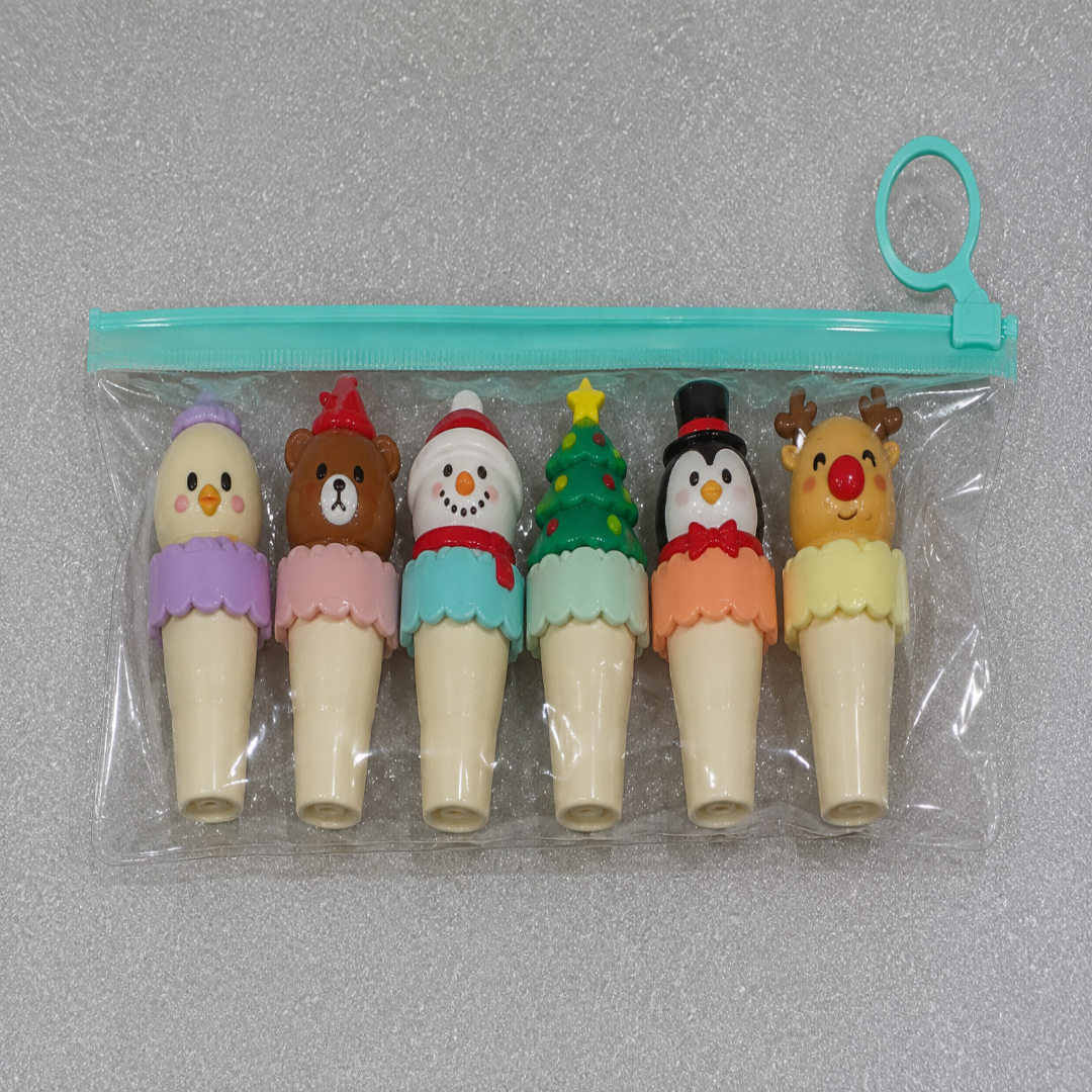 6-Piece Christmas Theme Ice Cream Highlighter Set (YM831)