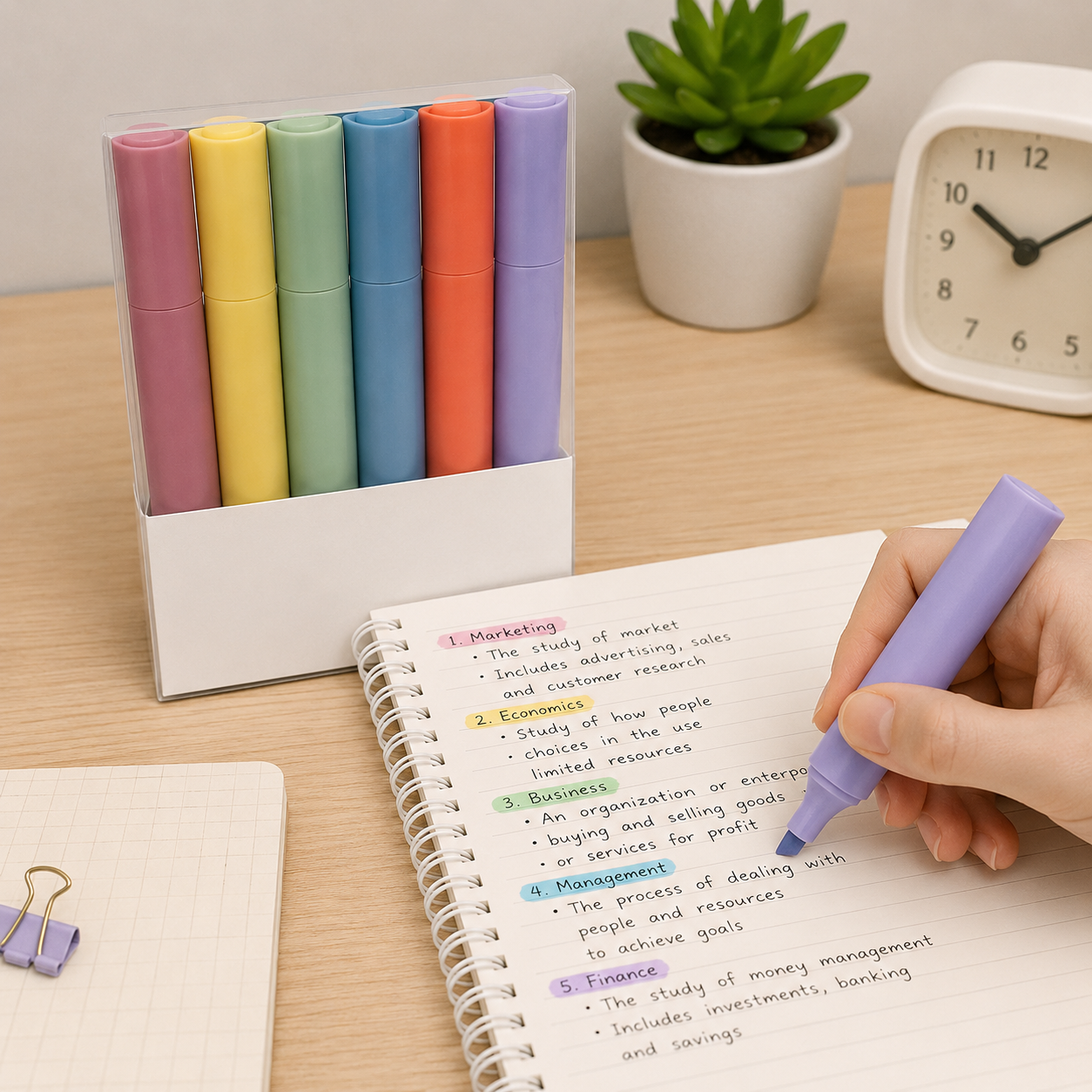 6-Piece Theme Highlighter Set (YM829)