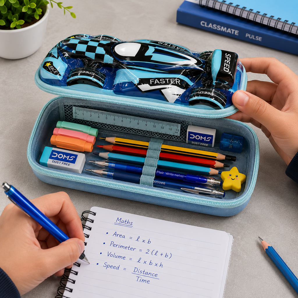 Blue Racing Car Pencil Box (YM824)