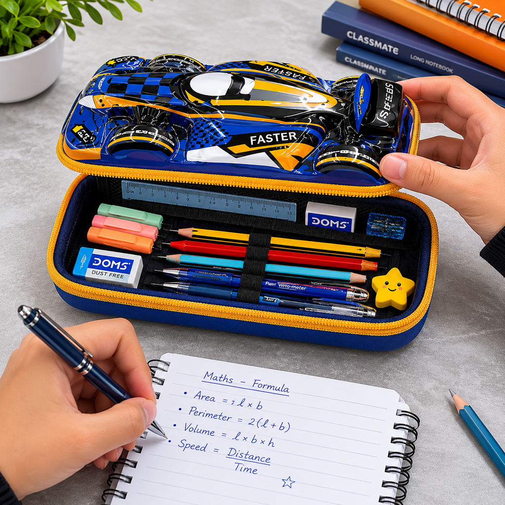 Yellow Racing Car Pencil Box (YM824)