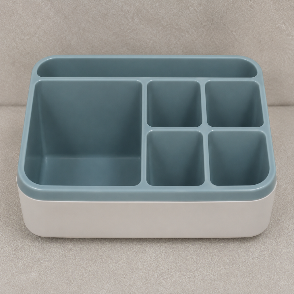 Blue Multi-Compartment Table Organizer (YM802)