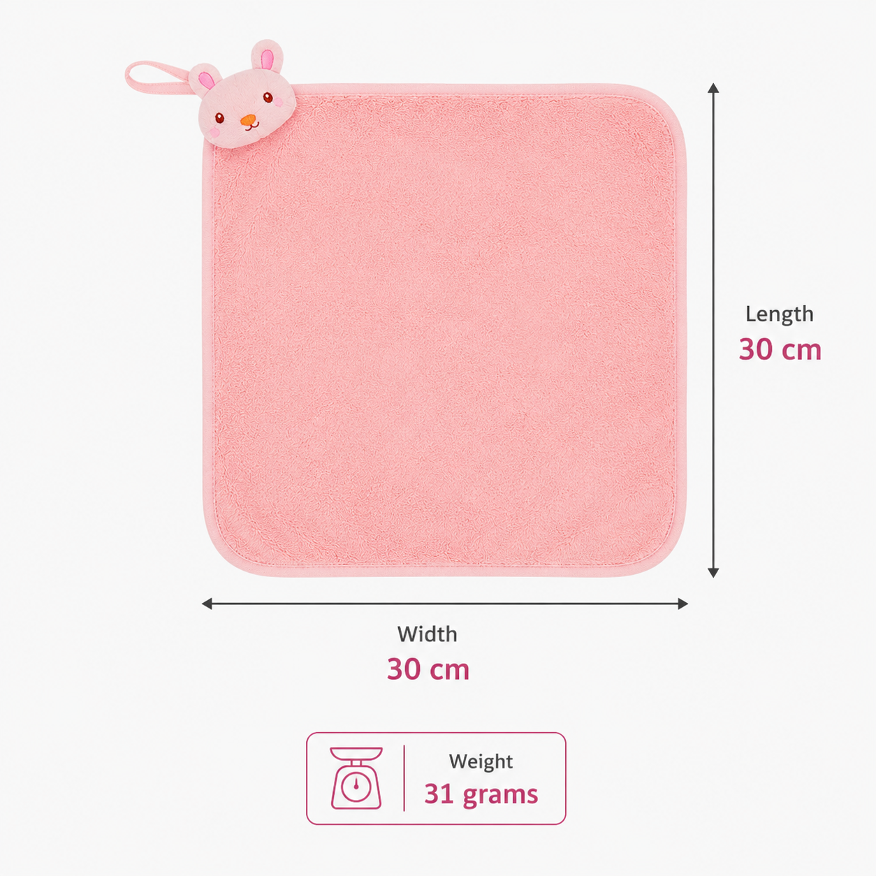 Pink Plush Hand Towel (YM755)