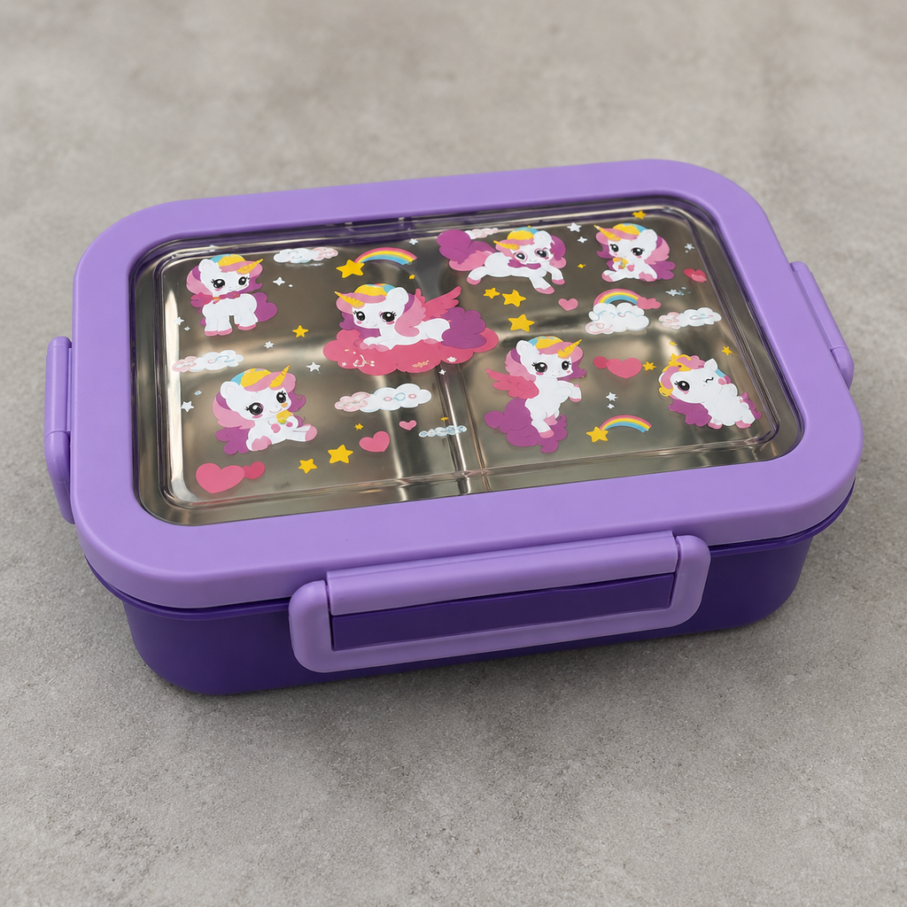 Purple Bento Meal Container for School & Office Use (YM694)