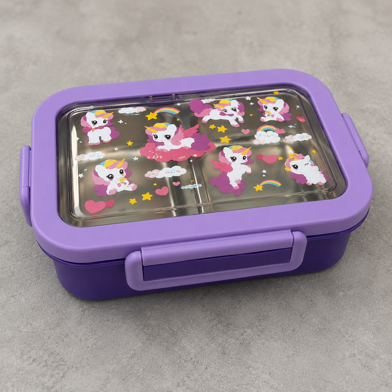 Purple Bento Meal Container for School & Office Use (YM694)