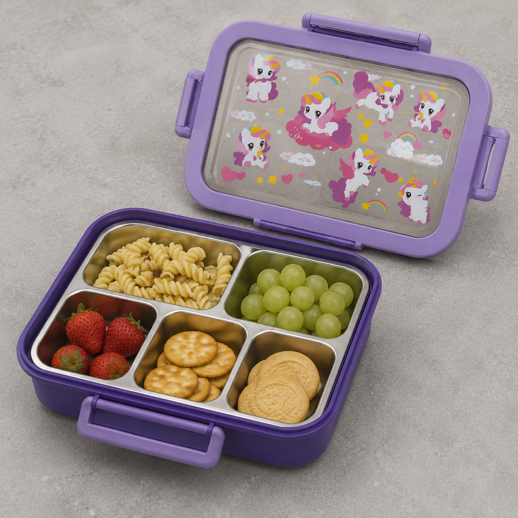 Purple Bento Meal Container for School & Office Use (YM694)